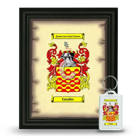 Gander Framed Coat of Arms and Keychain - Black
