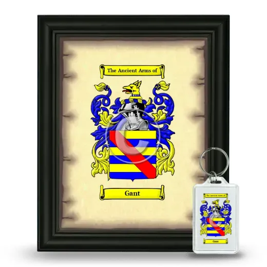 Gant Framed Coat of Arms and Keychain - Black