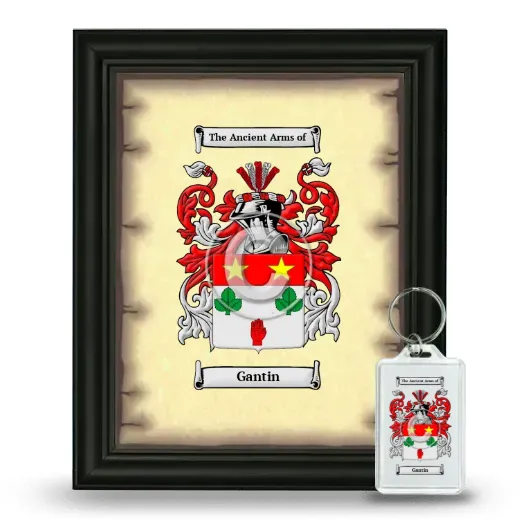Gantin Framed Coat of Arms and Keychain - Black