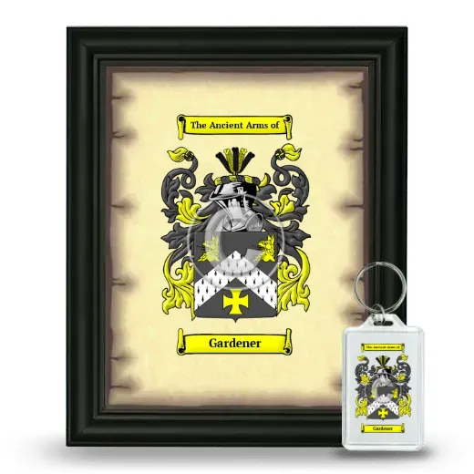 Gardener Framed Coat of Arms and Keychain - Black