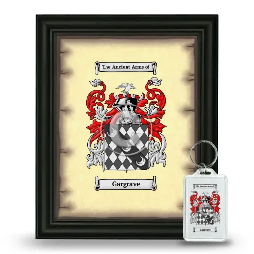 Gargrave Framed Coat of Arms and Keychain - Black