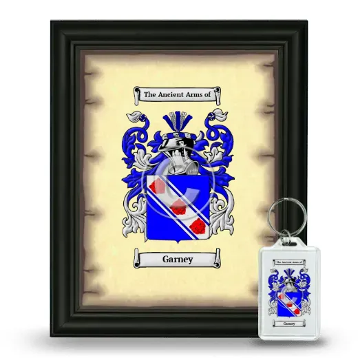 Garney Framed Coat of Arms and Keychain - Black