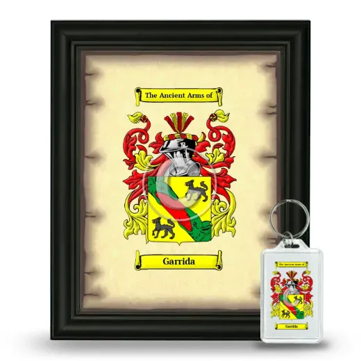Garrida Framed Coat of Arms and Keychain - Black