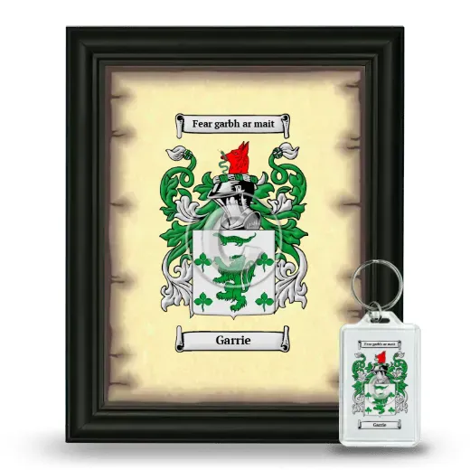 Garrie Framed Coat of Arms and Keychain - Black