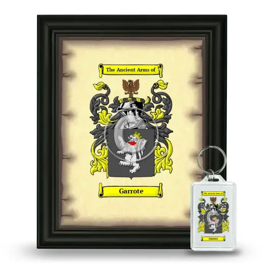 Garrote Framed Coat of Arms and Keychain - Black