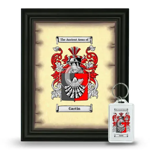 Gartin Framed Coat of Arms and Keychain - Black