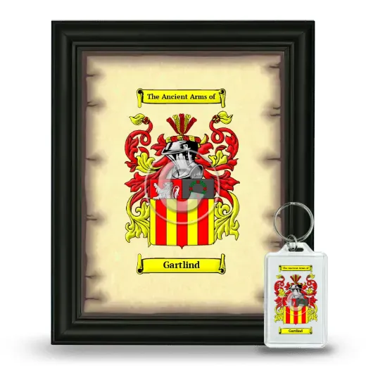 Gartlind Framed Coat of Arms and Keychain - Black