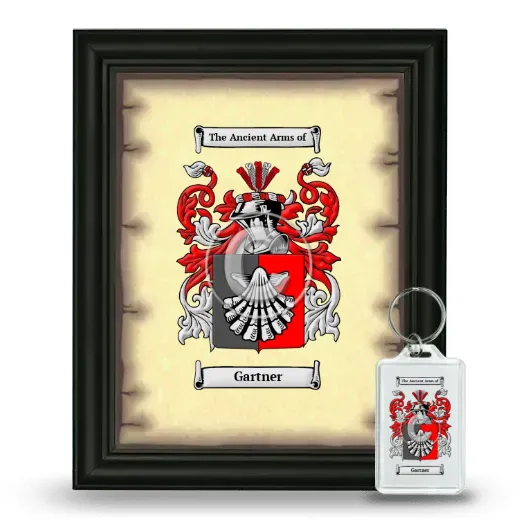 Gartner Framed Coat of Arms and Keychain - Black