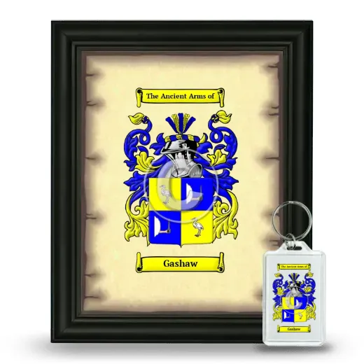Gashaw Framed Coat of Arms and Keychain - Black