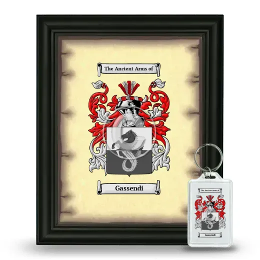 Gassendi Framed Coat of Arms and Keychain - Black