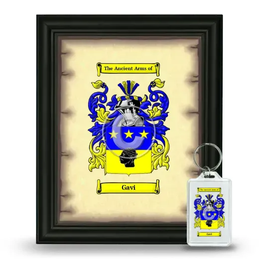 Gavi Framed Coat of Arms and Keychain - Black