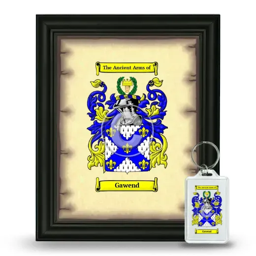 Gawend Framed Coat of Arms and Keychain - Black