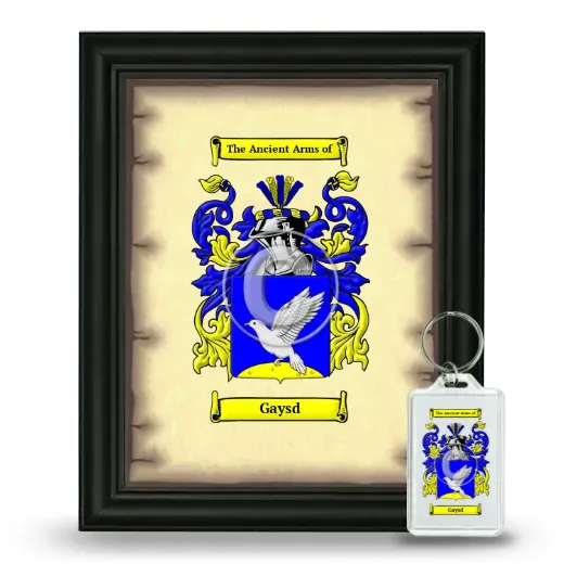 Gaysd Framed Coat of Arms and Keychain - Black