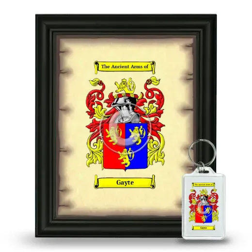 Gayte Framed Coat of Arms and Keychain - Black