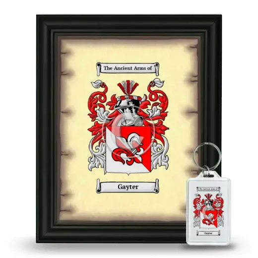 Gayter Framed Coat of Arms and Keychain - Black