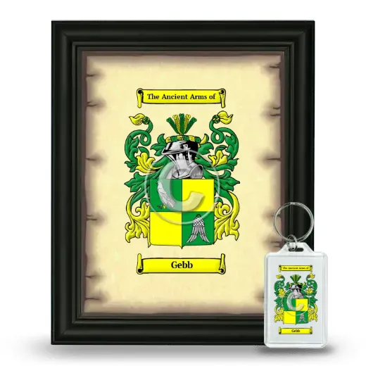 Gebb Framed Coat of Arms and Keychain - Black