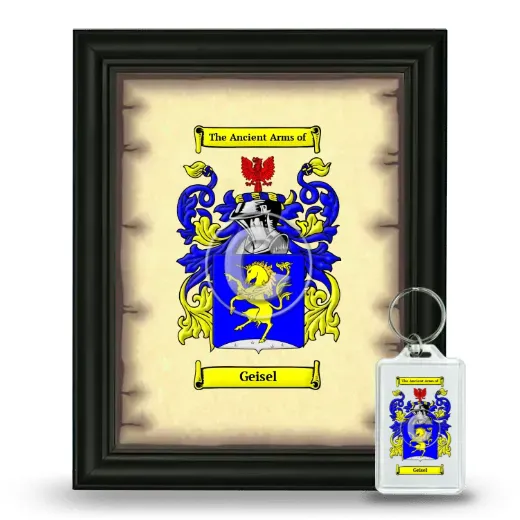 Geisel Framed Coat of Arms and Keychain - Black