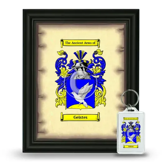 Geistes Framed Coat of Arms and Keychain - Black