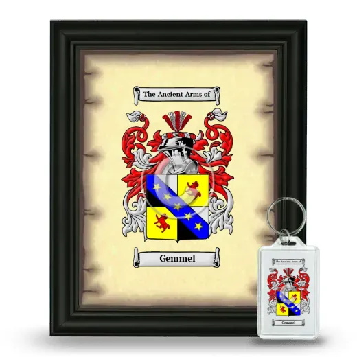 Gemmel Framed Coat of Arms and Keychain - Black