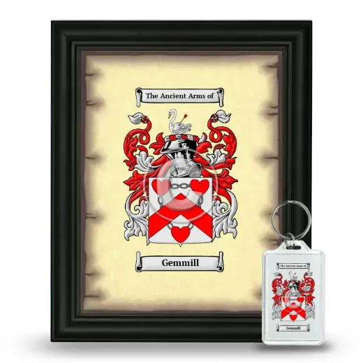 Gemmill Framed Coat of Arms and Keychain - Black