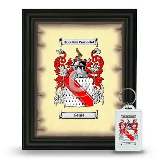 Genie Framed Coat of Arms and Keychain - Black