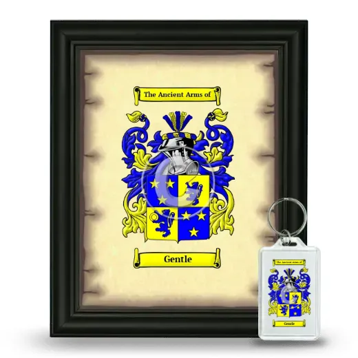 Gentle Framed Coat of Arms and Keychain - Black