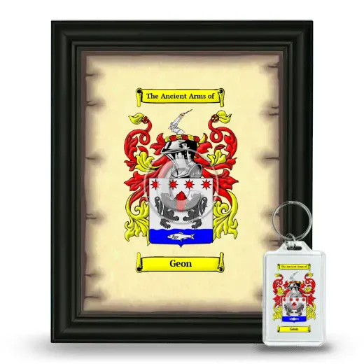 Geon Framed Coat of Arms and Keychain - Black