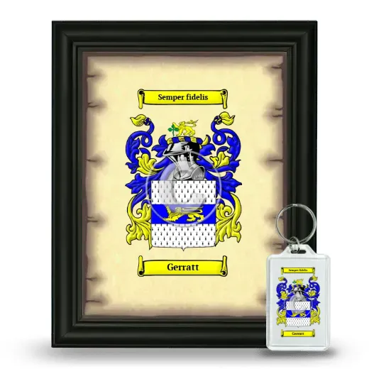 Gerratt Framed Coat of Arms and Keychain - Black