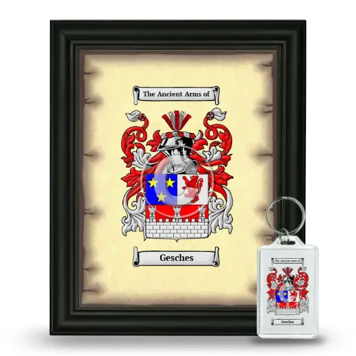 Gesches Framed Coat of Arms and Keychain - Black