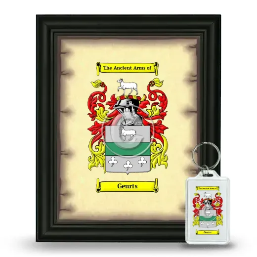 Geurts Framed Coat of Arms and Keychain - Black