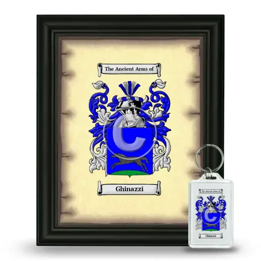 Ghinazzi Framed Coat of Arms and Keychain - Black
