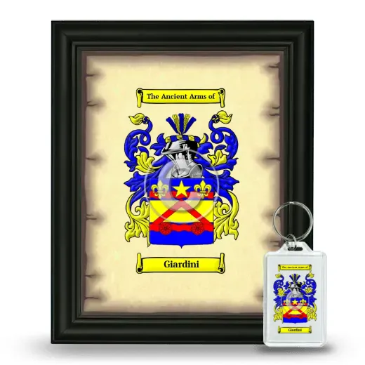Giardini Framed Coat of Arms and Keychain - Black