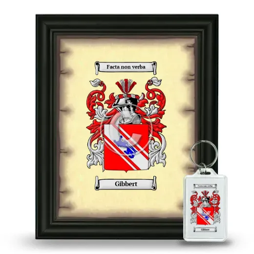 Gibbert Framed Coat of Arms and Keychain - Black