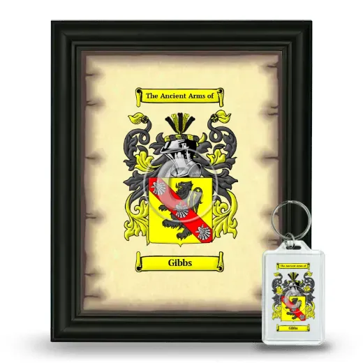 Gibbs Framed Coat of Arms and Keychain - Black