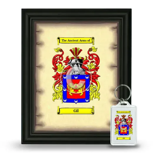 Gil Framed Coat of Arms and Keychain - Black
