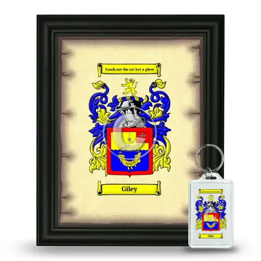 Giley Framed Coat of Arms and Keychain - Black