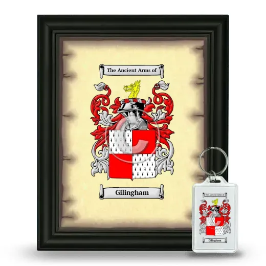 Gilingham Framed Coat of Arms and Keychain - Black