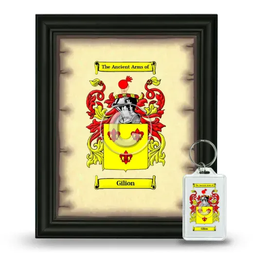 Gilion Framed Coat of Arms and Keychain - Black