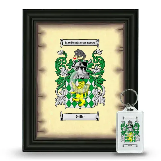 Gille Framed Coat of Arms and Keychain - Black