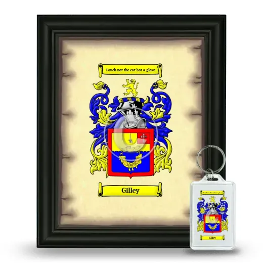 Gilley Framed Coat of Arms and Keychain - Black