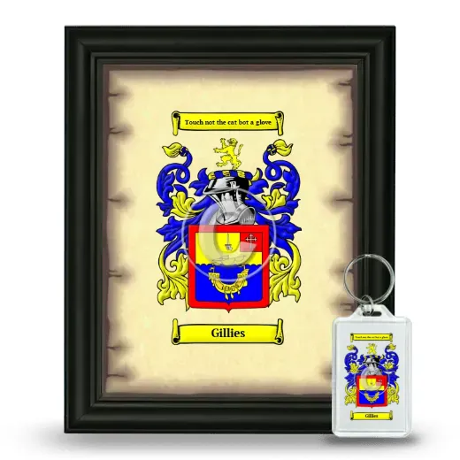 Gillies Framed Coat of Arms and Keychain - Black