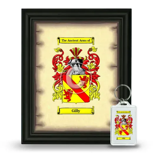 Gilly Framed Coat of Arms and Keychain - Black