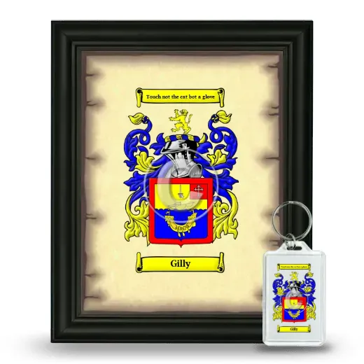 Gilly Framed Coat of Arms and Keychain - Black