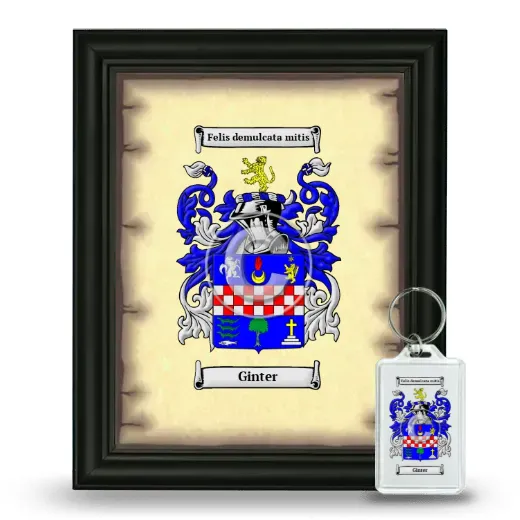 Ginter Framed Coat of Arms and Keychain - Black