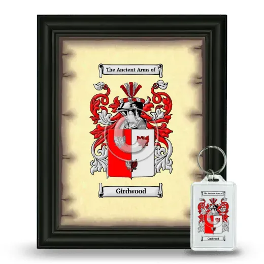 Girdwood Framed Coat of Arms and Keychain - Black