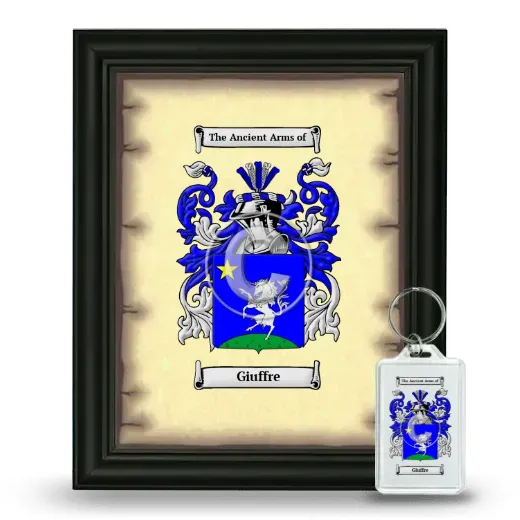 Giuffre Framed Coat of Arms and Keychain - Black