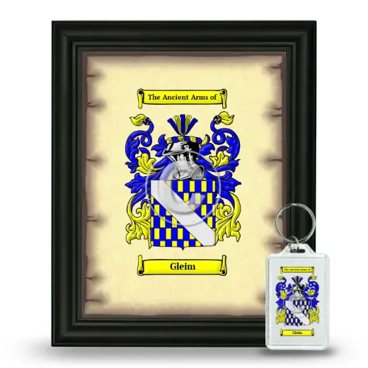 Gleim Framed Coat of Arms and Keychain - Black