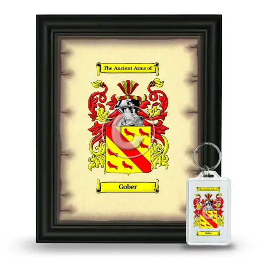 Gober Framed Coat of Arms and Keychain - Black