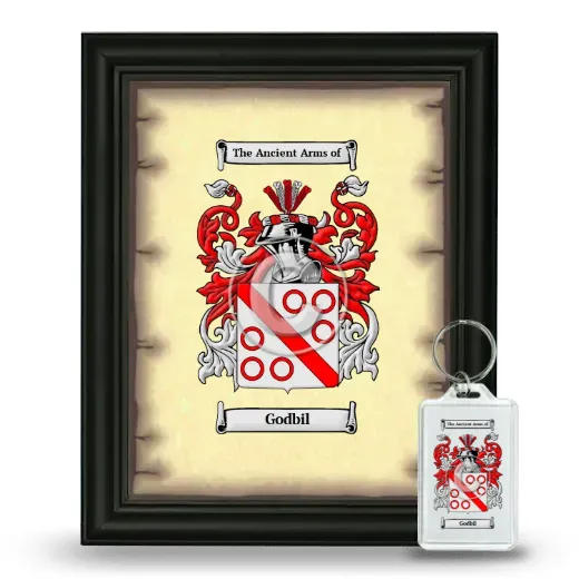 Godbil Framed Coat of Arms and Keychain - Black