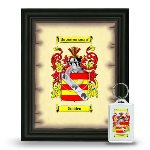 Godden Framed Coat of Arms and Keychain - Black